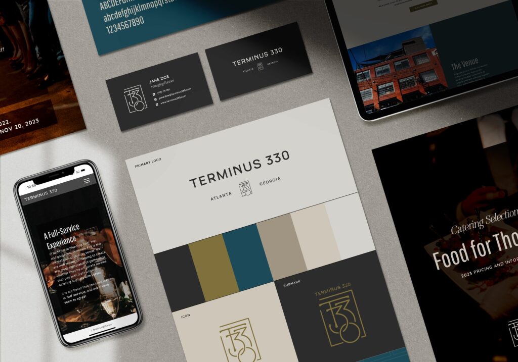 Mockup of a brand identity design project